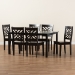 Baxton Studio Ani Modern and Contemporary Dark Brown Finished Wood 7-Piece Dining Set - BSOAni-Dark Brown-7PC Dining Set