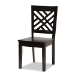 Baxton Studio Ani Modern and Contemporary Dark Brown Finished Wood 5-Piece Dining Set - BSOAni-Dark Brown-5PC Dining Set