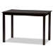 Baxton Studio Ani Modern and Contemporary Dark Brown Finished Wood 5-Piece Dining Set - BSOAni-Dark Brown-5PC Dining Set