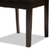 Baxton Studio Ani Modern and Contemporary Dark Brown Finished Wood 5-Piece Dining Set - BSOAni-Dark Brown-5PC Dining Set