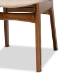Baxton Studio Katya Mid-Century Modern Sand Fabric Upholstered and Walnut Brown Finished Wood 5-Piece Dining Set - BSORH378C-Sand/Walnut-5PC Dining Set