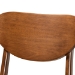 Baxton Studio Katya Mid-Century Modern Grey Fabric Upholstered and Walnut Brown Finished Wood 2-Piece Counter Stool Set - BSORH378P-Grey/Walnut Bent Seat-PC-2PK