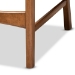 Baxton Studio Katya Mid-Century Modern Grey Fabric Upholstered and Walnut Brown Finished Wood 2-Piece Counter Stool Set - BSORH378P-Grey/Walnut Bent Seat-PC-2PK