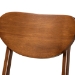Baxton Studio Katya Mid-Century Modern Sand Fabric Upholstered and Walnut Brown Finished Wood 2-Piece Counter Stool Set - BSORH378P-Sand/Walnut Bent Seat-PC-2PK