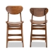 Baxton Studio Katya Mid-Century Modern Walnut Brown Finished Wood 2-Piece Counter Stool Set - BSORH378P-Walnut Bent Seat-PC-2PK