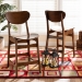Baxton Studio Katya Mid-Century Modern Walnut Brown Finished Wood 2-Piece Counter Stool Set - BSORH378P-Walnut Bent Seat-PC-2PK