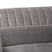 Baxton Studio Morton Mid-Century Modern Contemporary Grey Velvet Fabric Upholstered and Dark Brown Finished Wood Sectional Sofa with Right Facing Chaise - BSORDS-S0017-L-Grey Velvet/Wenge-RFC