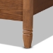 Baxton Studio Malia Modern and Contemporary Walnut Brown Finished Wood and Synthetic Rattan King Size Canopy Bed - BSOMG-0021-3-Walnut-King