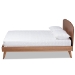 Baxton Studio Keagan Mid-Century Modern Transitional Walnut Brown Finished Wood Full Size Platform Bed - BSOMG-2200-1-Ash Walnut-Full
