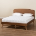 Baxton Studio Keagan Mid-Century Modern Transitional Walnut Brown Finished Wood Full Size Platform Bed - BSOMG-2200-1-Ash Walnut-Full