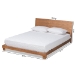 Baxton Studio Haines Modern and Contemporary Walnut Brown Finished Wood Full Size Platform Bed - BSOMG-0050-Ash Walnut-Full