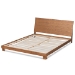 Baxton Studio Haines Modern and Contemporary Walnut Brown Finished Wood Full Size Platform Bed - BSOMG-0050-Ash Walnut-Full