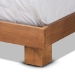 Baxton Studio Haines Modern and Contemporary Walnut Brown Finished Wood Full Size Platform Bed - BSOMG-0050-Ash Walnut-Full
