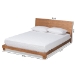 Baxton Studio Haines Modern and Contemporary Walnut Brown Finished Wood Full Size Platform Bed - BSOMG-0050-Ash Walnut-Full