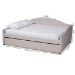Baxton Studio Becker Modern and Contemporary Transitional Beige Fabric Upholstered Queen Size Daybed with Trundle - BSOBecker-Beige-Daybed-Q/T