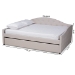 Baxton Studio Becker Modern and Contemporary Transitional Beige Fabric Upholstered Queen Size Daybed with Trundle - BSOBecker-Beige-Daybed-Q/T