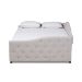 Baxton Studio Becker Modern and Contemporary Transitional Beige Fabric Upholstered Queen Size Daybed with Trundle - BSOBecker-Beige-Daybed-Q/T