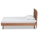 Baxton Studio Kuro Modern and Contemporary Walnut Brown Finished Wood Twin Size Platform Bed - BSOKuro-Ash Walnut-Twin