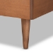Baxton Studio Kuro Modern and Contemporary Walnut Brown Finished Wood Twin Size Platform Bed - BSOKuro-Ash Walnut-Twin