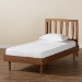 Baxton Studio Kuro Modern and Contemporary Walnut Brown Finished Wood Twin Size Platform Bed - BSOKuro-Ash Walnut-Twin