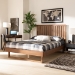 Baxton Studio Marin Modern and Contemporary Walnut Brown Finished Wood King Size Platform Bed - BSOMarin-Ash Walnut-King