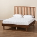 Baxton Studio Marin Modern and Contemporary Walnut Brown Finished Wood King Size Platform Bed - BSOMarin-Ash Walnut-King
