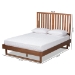 Baxton Studio Marin Modern and Contemporary Walnut Brown Finished Wood King Size Platform Bed - BSOMarin-Ash Walnut-King