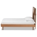 Baxton Studio Romy Modern and Contemporary Walnut Brown Finished Wood Twin Size Platform Bed - BSORomy-Ash Walnut-Twin