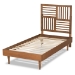 Baxton Studio Romy Modern and Contemporary Walnut Brown Finished Wood Twin Size Platform Bed - BSORomy-Ash Walnut-Twin