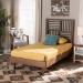 Baxton Studio Romy Modern and Contemporary Walnut Brown Finished Wood Twin Size Platform Bed - BSORomy-Ash Walnut-Twin