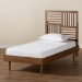 Baxton Studio Romy Modern and Contemporary Walnut Brown Finished Wood Twin Size Platform Bed - BSORomy-Ash Walnut-Twin