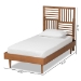 Baxton Studio Romy Modern and Contemporary Walnut Brown Finished Wood Twin Size Platform Bed - BSORomy-Ash Walnut-Twin