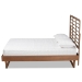 Baxton Studio Lucie Modern and Contemporary Walnut Brown Finished Wood Full Size Platform Bed - BSOLucie-Ash Walnut-Full