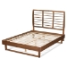 Baxton Studio Lucie Modern and Contemporary Walnut Brown Finished Wood Full Size Platform Bed - BSOLucie-Ash Walnut-Full
