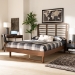 Baxton Studio Lucie Modern and Contemporary Walnut Brown Finished Wood Full Size Platform Bed - BSOLucie-Ash Walnut-Full