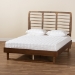 Baxton Studio Lucie Modern and Contemporary Walnut Brown Finished Wood Full Size Platform Bed - BSOLucie-Ash Walnut-Full