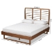 Baxton Studio Lucie Modern and Contemporary Walnut Brown Finished Wood Full Size Platform Bed - BSOLucie-Ash Walnut-Full