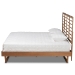 Baxton Studio Lucie Modern and Contemporary Walnut Brown Finished Wood King Size Platform Bed - BSOLucie-Ash Walnut-King