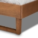 Baxton Studio Lucie Modern and Contemporary Walnut Brown Finished Wood King Size Platform Bed - BSOLucie-Ash Walnut-King