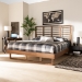 Baxton Studio Lucie Modern and Contemporary Walnut Brown Finished Wood King Size Platform Bed - BSOLucie-Ash Walnut-King