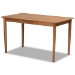 Baxton Studio Sanford Mid-Century Modern Grey Fabric Upholstered and Walnut Brown Finished Wood 3-Piece Dining Nook Set - BSOBBT8051.11-Grey/Walnut-3PC Dining Nook Set