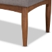 Baxton Studio Sanford Mid-Century Modern Grey Fabric Upholstered and Walnut Brown Finished Wood 3-Piece Dining Nook Set - BSOBBT8051.11-Grey/Walnut-3PC Dining Nook Set