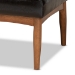 Baxton Studio Sanford Mid-Century Modern Dark Brown Faux Leather Upholstered and Walnut Brown Finished Wood 2-Piece Dining Nook Banquette Set - BSOBBT8051.11-Dark Brown/Walnut-2PC SF Bench