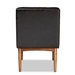 Baxton Studio Sanford Mid-Century Modern Dark Brown Faux Leather Upholstered and Walnut Brown Finished Wood Dining Chair - BSOBBT8051.11-Dark Brown/Walnut-CC