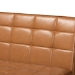Baxton Studio Sanford Mid-Century Modern Tan Faux Leather Upholstered and Walnut Brown Finished Wood 5-Piece Dining Nook Set - BSOBBT8051.11-Tan/Walnut-5PC Dining Nook Set