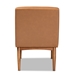 Baxton Studio Sanford Mid-Century Modern Tan Faux Leather Upholstered and Walnut Brown Finished Wood Dining Chair - BSOBBT8051.11-Tan/Walnut-CC