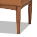 Baxton Studio Sanford Mid-Century Modern Tan Faux Leather Upholstered and Walnut Brown Finished Wood Dining Bench - BSOBBT8051.11-Tan/Walnut-Bench