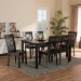 Baxton Studio Erion Modern and Contemporary Dark Brown Finished Wood 7-Piece Dining Set - BSOErion-Dark Brown-7PC Dining Set