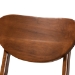 Baxton Studio Katya Mid-Century Modern Sand Fabric Upholstered and Walnut Brown Finished Wood 2-Piece Bar Stool Set - BSORH378BP-Sand/Walnut Bent Seat-BS-2PK