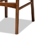 Baxton Studio Katya Mid-Century Modern Sand Fabric Upholstered and Walnut Brown Finished Wood 2-Piece Bar Stool Set - BSORH378BP-Sand/Walnut Bent Seat-BS-2PK